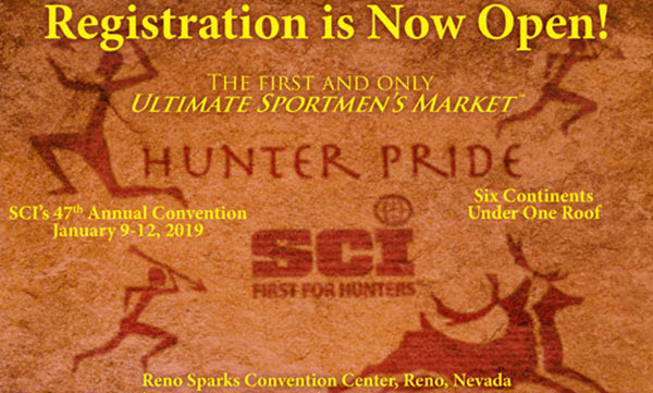 Registration Now Open for the 47th  Safari Club International Hunters’ Convention