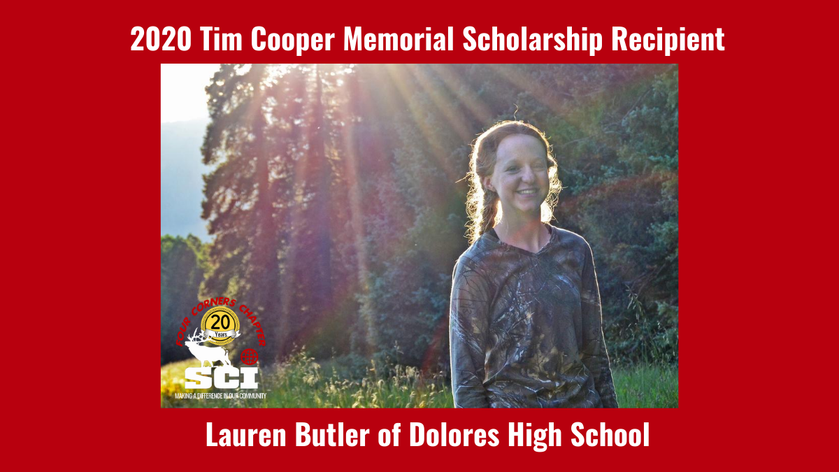 2020 Tim Cooper Memorial Scholarship Awarded to Lauren Butler