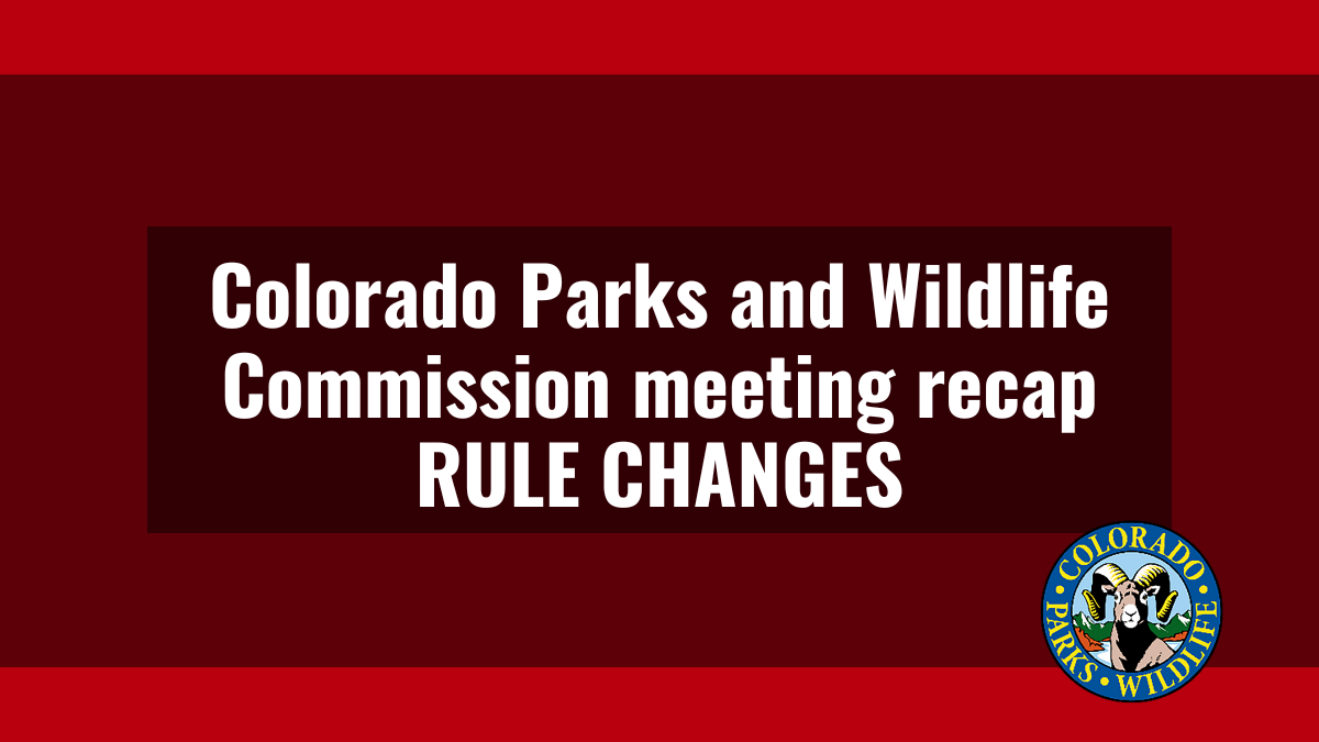 Commission Approves Rule Changes | Colorado